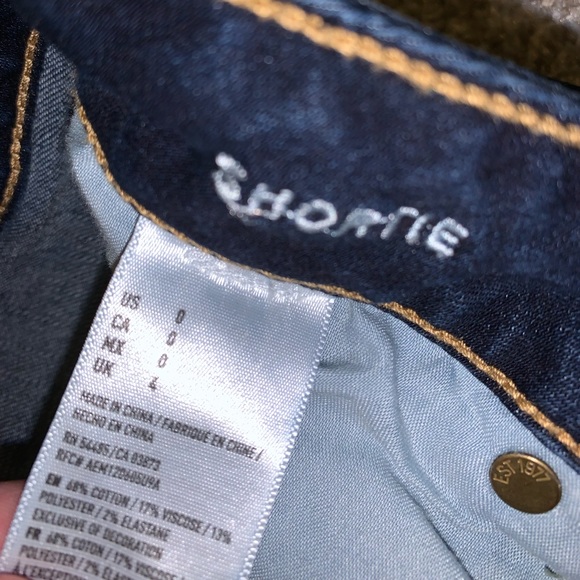 American Eagle Shortie Blue Jean shorts size 0 - Picture 8 of 12